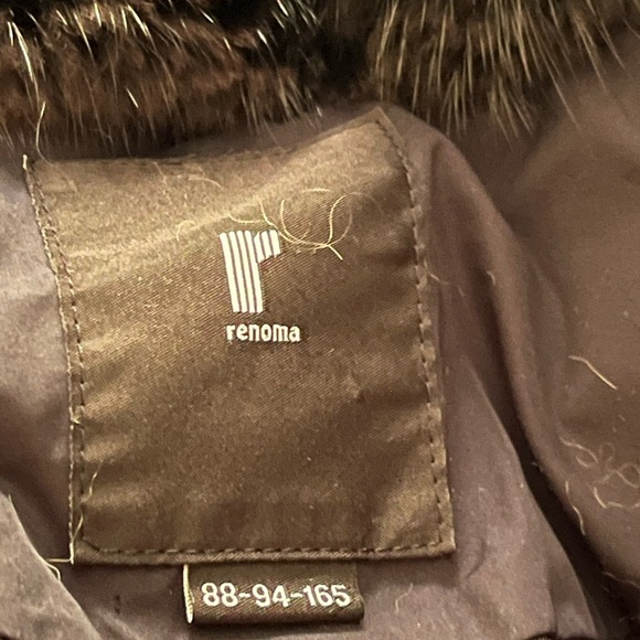 Renoma French Designer Down Filled Puffer Coat with Fur Trim - Picture 10 of 10